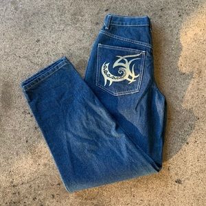 Vintage 90s y2k tribal high waisted jeans
